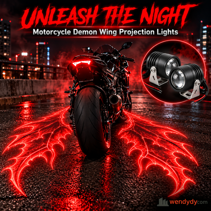🏍️Motorcycle LED Angel Wings Ground Projection Lights