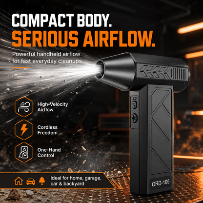 💨 Cordless Turbo Air Duster for Cars, Garages & Workspaces