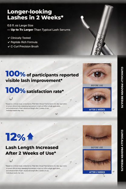 Essential Eyelash Growth Serum, Jumbo Size 0.5fl.oz - Safe & Gentle Lashes Care, Fuller, Thicker in 2 Weeks, Non-Prostaglandin