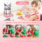 🍳50% OFF NOW! Kids Real Cooking Mini Kitchen Set, 22 PCS Functional Real Cookware Toy, Safe Mini Stove Cooking Playset for Little Chefs, Pink & Blue Available