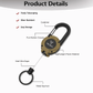 💥LAST DAY OF THE SALE: 50% OFF💥🏆Keychain with retractable carabiner 🎣 – 65 cm steel lanyard, sturdy badge holder, lightweight EDC accessory for keys, ID cards, and outdoor use