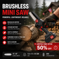 🪓 Brushless portable mini saw—powerful motor, long-lasting battery, lightweight and ergonomic. Perfect for pruning, firewood, and yard work—safe and efficient! 🌳🔋