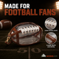 🏈Football Shaped Clear Crossbody Bag | Stadium Approved Transparent Purse with Gold-Tone Zipper & Leather Trim | Perfect Game Day Essential