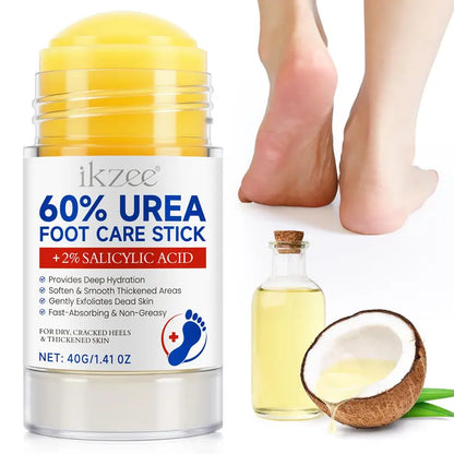 40g Urea Foot Care Stick, Moisturizing Hydrating Foot Care Cream, Intensive Repair Foot Skin Care Product for Dry Cracked Heels, Foot Dead Skin Remover