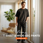 📢📢50% OFF !! ⏰Men's T-Shirt & Wide-Leg Pants 2-Piece Set