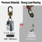 💥LAST DAY OF THE SALE: 50% OFF💥🏆Keychain with retractable carabiner 🎣 – 65 cm steel lanyard, sturdy badge holder, lightweight EDC accessory for keys, ID cards, and outdoor use