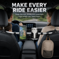 Universal Metal Rod Car Headrest Phone & Tablet Holder with Cup Holder and Hooks