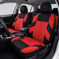 Car Seat Covers for 5 Seats Universal, Fabric Breathable Car Front & Rear Seat Protectors, Airbag Compatible, Full Protection, Fits Most Cars Trucks Vans SUVs, Red Gray Black Blue Seat Covers, Car Decor Gift, Truck Accessories, Car Interior Accessori