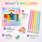 🎨 Erasable Colored Pencils with Built-In Eraser Tips