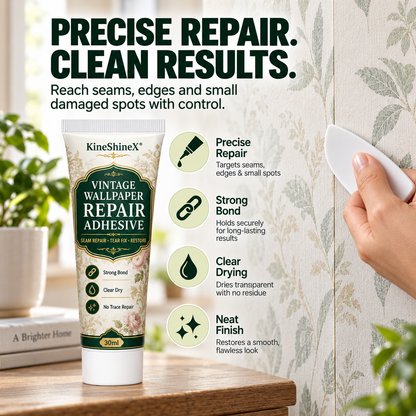 Repair adhesive for vintage-patterned wallpaper
