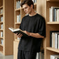 📢📢50% OFF !! ⏰Men's T-Shirt & Wide-Leg Pants 2-Piece Set
