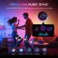 360° RGB LED Digital Wall Clock with Music Sync | 10" Large Anti-Glare Display, Bluetooth Auto Time, Remote Control, Auto Dimming & 15 Color Modes (USB Powered)