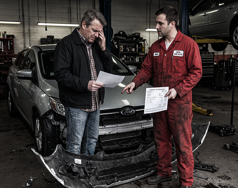 Expensive car repair bill