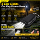 ☀️50% OFF NOW! 1200mAh Solar Power Bank Keychain, Portable Mini Solar Charger Key Ring Emergency Power Supply for Outdoor Camping Hiking