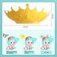 Kids' Ear Protective Cap – Waterproof Shower Hat, Adjustable & Cartoon Crown Design