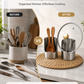 🏆 🔥Buy more save more🍳Multi‑Functional Kitchen Utensil Holder, Stainless Steel Organizer, for Spoons, Pot Lids & Cooking Gadgets, Countertop Kitchen Storage