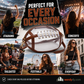 🏈Football Shaped Clear Crossbody Bag | Stadium Approved Transparent Purse with Gold-Tone Zipper & Leather Trim | Perfect Game Day Essential