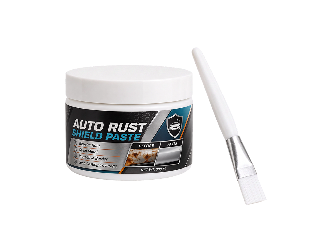 Car Metal Rust Repair Paste packaging and brush