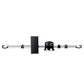 Universal Metal Rod Car Headrest Phone & Tablet Holder with Cup Holder and Hooks