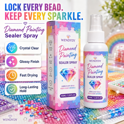💎✨ Diamond Art Sealer – seals in the pearls, gives a glossy finish, dries quickly, and lasts a long time.