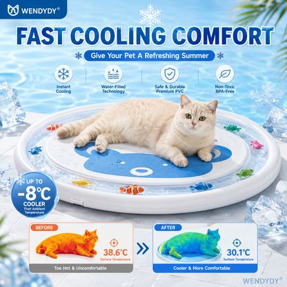 Cat water mattress, pet pat water mattress, dog summer inflatable water-filled ice mattress, cool thickened dog house and cat nest