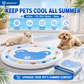 Cat water mattress, pet pat water mattress, dog summer inflatable water-filled ice mattress, cool thickened dog house and cat nest
