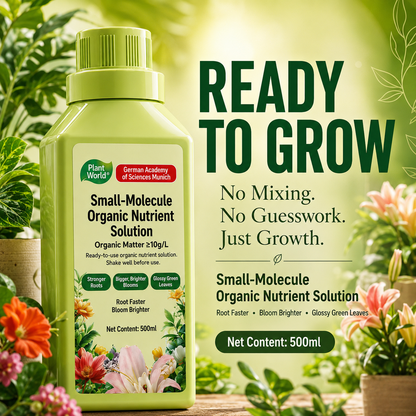 🌿 Organic Plant Growth Booster – Gentle Root Nutrient Solution for Seedlings, Flowers & Vegetables