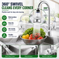 360° Rotating Faucet Aerator Filter 6-Layer Filtration 3 Water Modes Splash-Free for Kitchen Sink Fruit Vegetable Cleaning