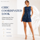 Women's Casual Denim Two-Piece Sleeveless Top & Shorts Set