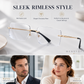 🔥50% OFF🔍 Frameless Blue Light Blocking Glasses | Advanced blue light blocking technology · 👓 Stylish frameless design · Perfect for both casual and business settings