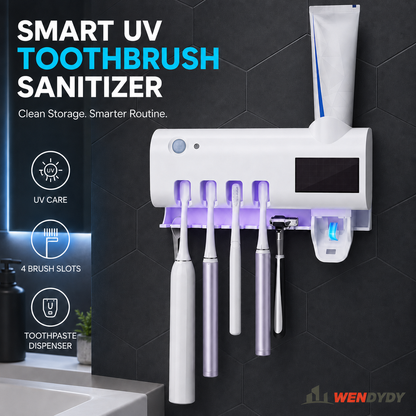 ⏳🔥LIMITED-TIME 50% OFF! ⏰🦷🚿Wall-Mounted UV Toothbrush Sanitizer & Holder