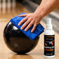 Portable bowling ball cleaning spray