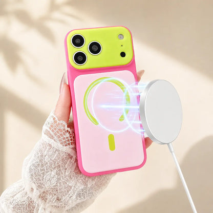 🌞🌈SUMMER HOT SALE 50%OFF !!💥50K+ SOLD!📱Trendy iPhone Case Hot Sale | Dopamine Color Block MagSafe Case – Ultra-Slim Matte Hard PC Cover for iPhone 17 Pro Max