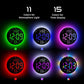 360° RGB LED Digital Wall Clock with Music Sync | 10" Large Anti-Glare Display, Bluetooth Auto Time, Remote Control, Auto Dimming & 15 Color Modes (USB Powered)