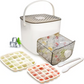 🥳2026 HOT SALE🥳💞50K+ SOLD!💥🥤🧊 50% OFF! Ice Cube Tray with Storage – 48 cubes at once, leak‑proof lid. Stackable, saves space. Includes ice scoop & tong. A summer essential. 🏖️✅