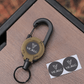 💥LAST DAY OF THE SALE: 50% OFF💥🏆Keychain with retractable carabiner 🎣 – 65 cm steel lanyard, sturdy badge holder, lightweight EDC accessory for keys, ID cards, and outdoor use