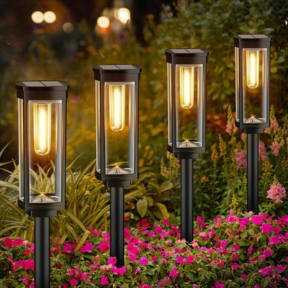 🔆 60% OFF! 💡 SOLAR PATH LIGHTS - Auto On/Off & Waterproof, Warm White LED Garden Lights with 6H Runtime, Easy Installation 🌳✨