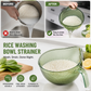 🥳HOT SALE🥳💞50K+ SOLD! Rice Washing Bowl ! Dual-function, fine mesh & ergonomic handle. Washes & drains perfectly – grab yours! ✅