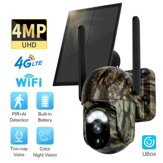 🔥🎥 CB114S 4G LTE Wireless Solar Security Camera – 💎 2K HD real-time preview, 360° panoramic coverage, no Wi-Fi required, app-based remote control, waterproof, motion detection, night vision, suitable for outdoor use