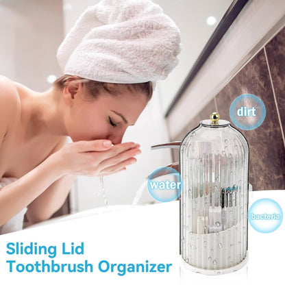 📢📢Hot Sale 50%  OFF !! ⏰ Toothbrush holder with sliding lid