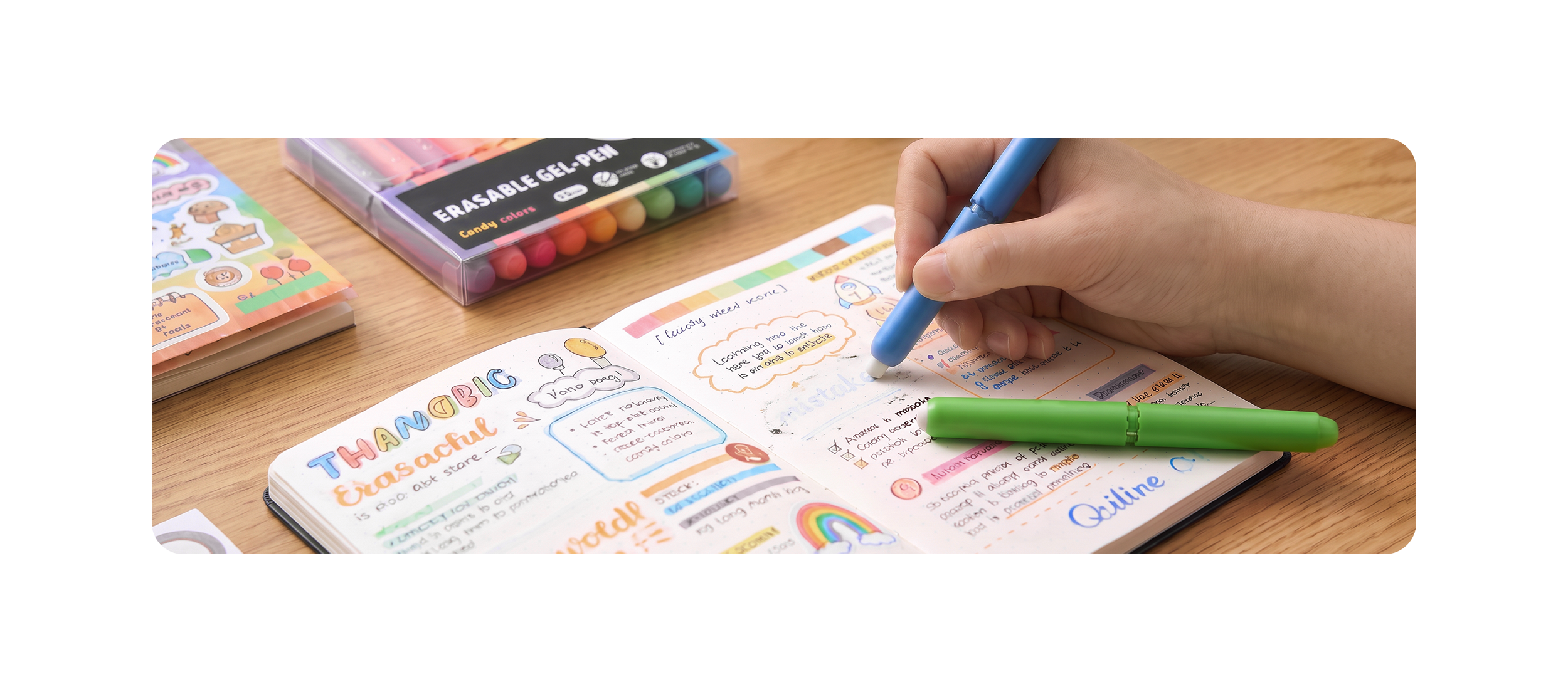 erasable gel pens lifestyle banner