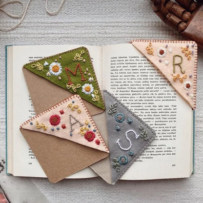 Embroidered Corner Bookmark