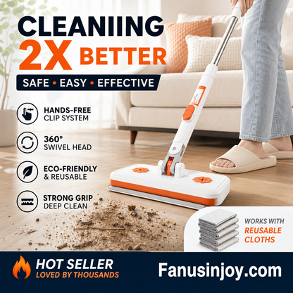 🔥Limited Time 50% OFF！Maximal Cleaning Power！Multi-Functional Hands-Free Clip Flat Mop