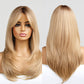 Best gift for her: New lightly curled natural simulation wig with parted fringe