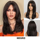 Best gift for her: New lightly curled natural simulation wig with parted fringe