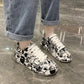 Unisex Round-toe Youthful Graffiti Casual Sports Shoes