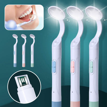 Dual-Color Anti-Fog LED Oral Mirror Set