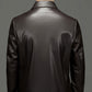 Men's Classic PU Leather Jacket with Zipper Front (Free Shipping)
