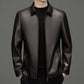 Men's Classic PU Leather Jacket with Zipper Front (Free Shipping)