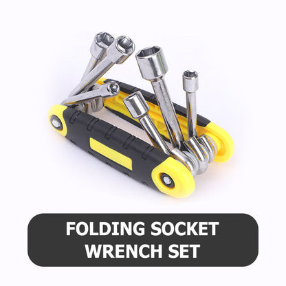 Folding Wrenches & Keys Set ( Hex Key/Torx Key/Screwdriver Bit/ Socket Wrench )